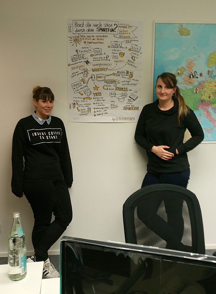 GoEuro Sketchnote - Ehrenplatz im Büro