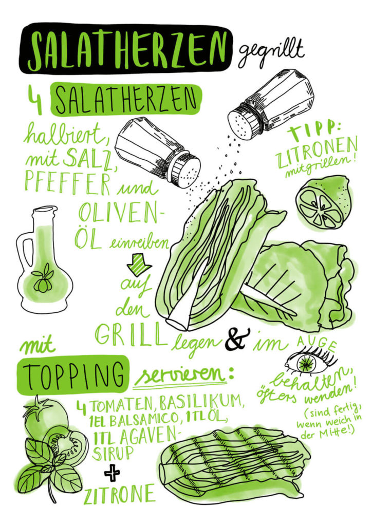 Summer on high Heat - Rezept gegrillte Salatherzen